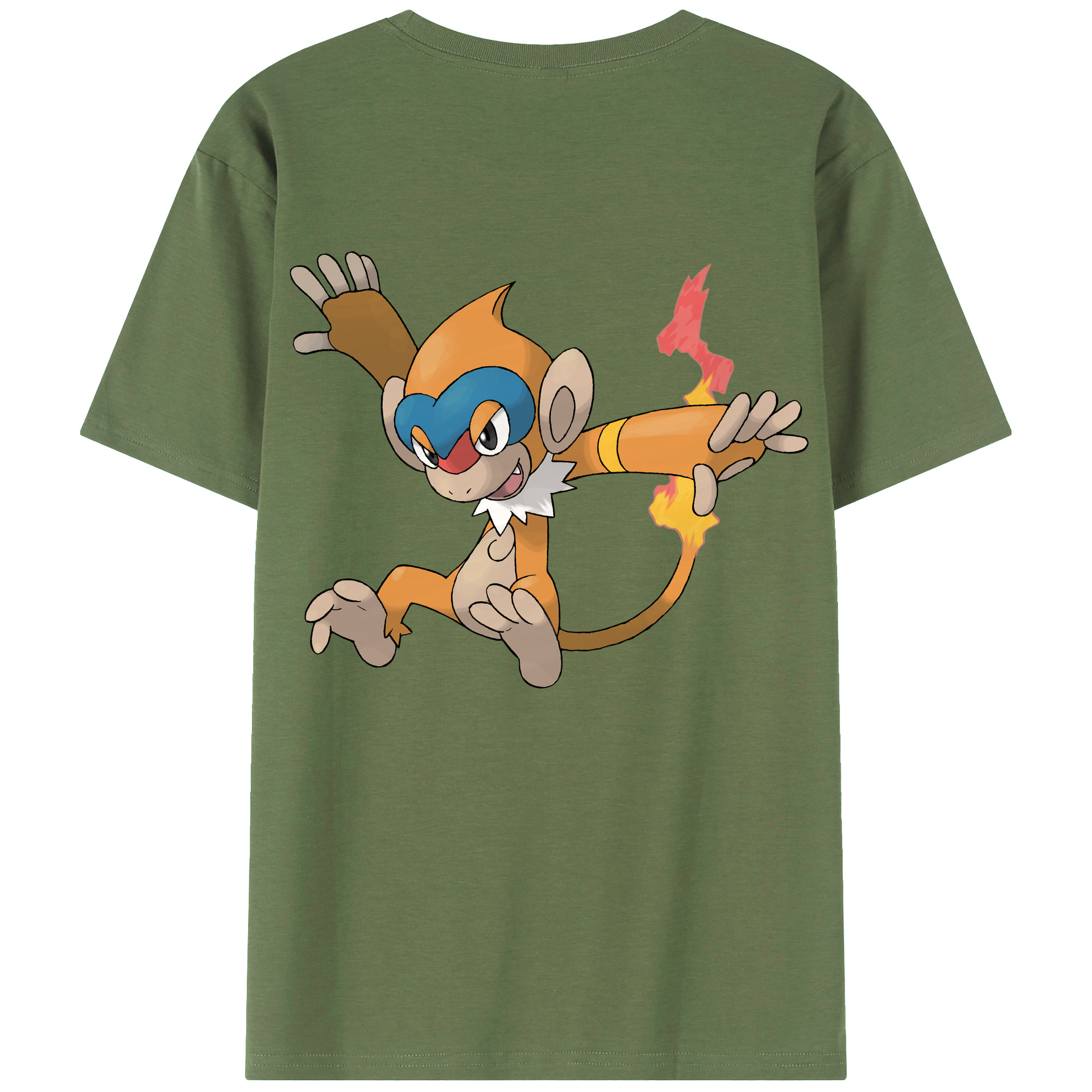 （画像用） ポケットモンスター Pokémon 綿100％ メンズ半袖Tシャツ（バックプリント） 通気性